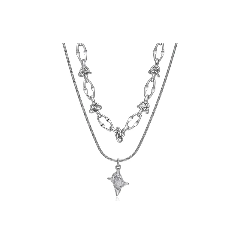 ENFANTIN Titanium Steel, Glass Necklaces Unisex-0