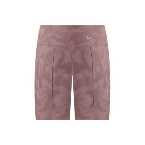 Nike Universa Women's Medium Support High Waisted 8' Camo Biker Shorts With Pockets