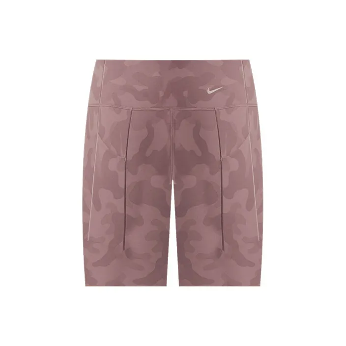 Nike Universa Women's Medium Support High Waisted 8' Camo Biker Shorts With Pockets-0