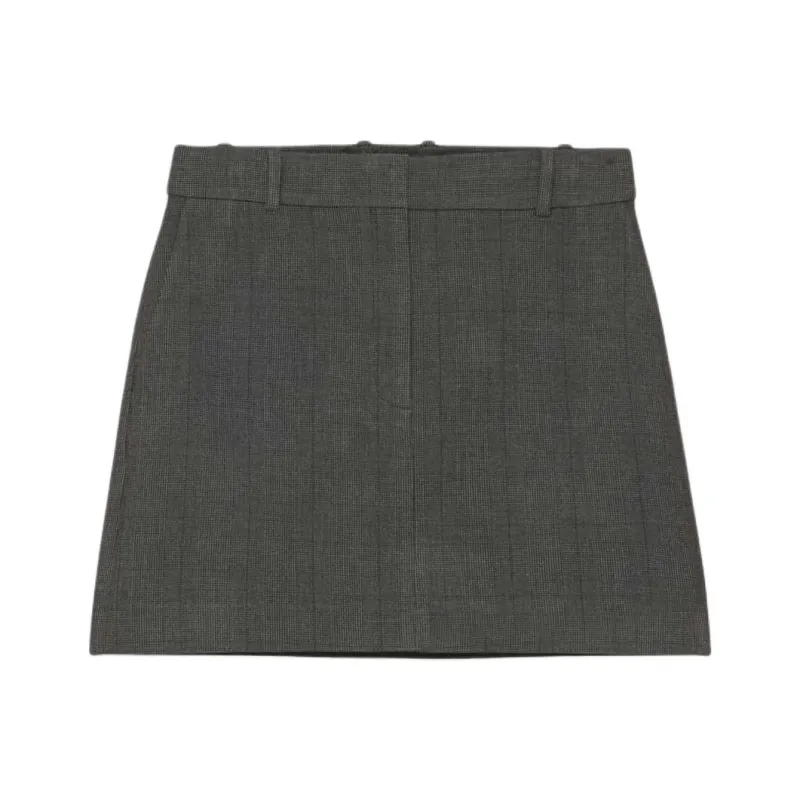 ARITZIA Babaton Chisel Skirt Casual Short Skirts Women's Thomas H Charcoal/Charcoal-0