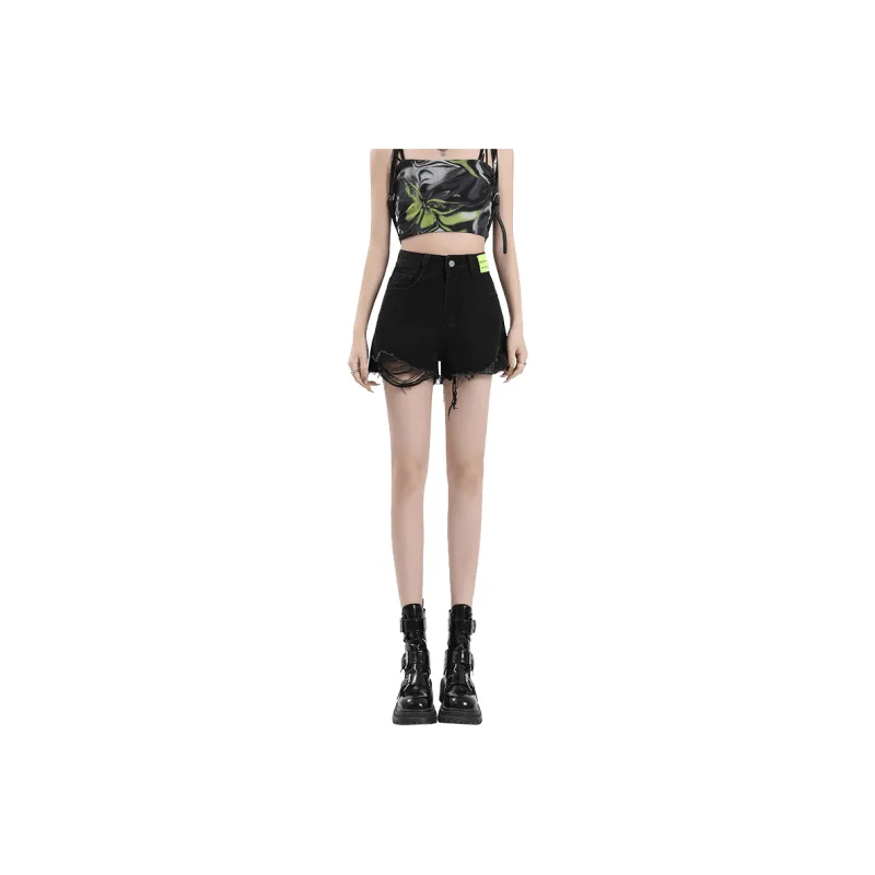 HELEH Denim Shorts Women's Black-0