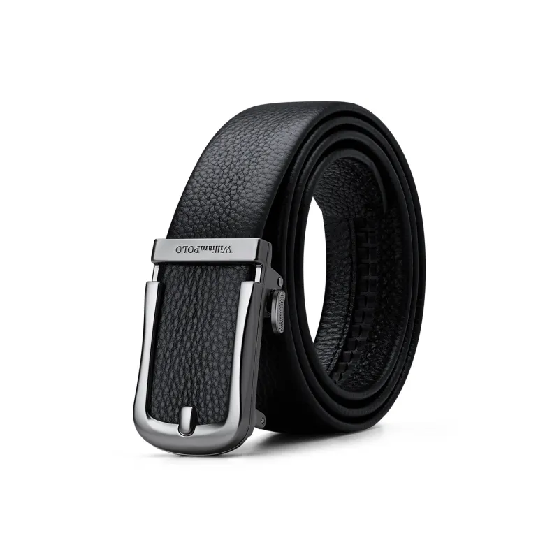 WilliamPOLO Cow Leather/PVC Leather Belts Men's 3.5cm Width-7