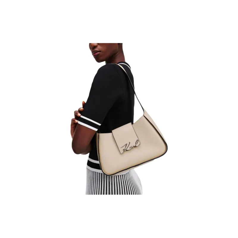 Karl Lagerfeld Small Signature Shoulder Bag-4