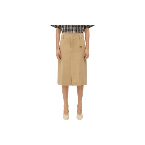 Bottega Veneta Rear Slit Midi Skirt
