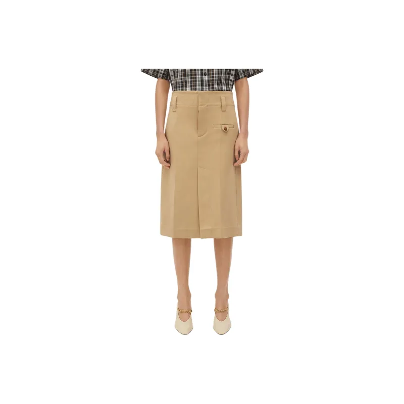 Bottega Veneta Rear Slit Midi Skirt-0