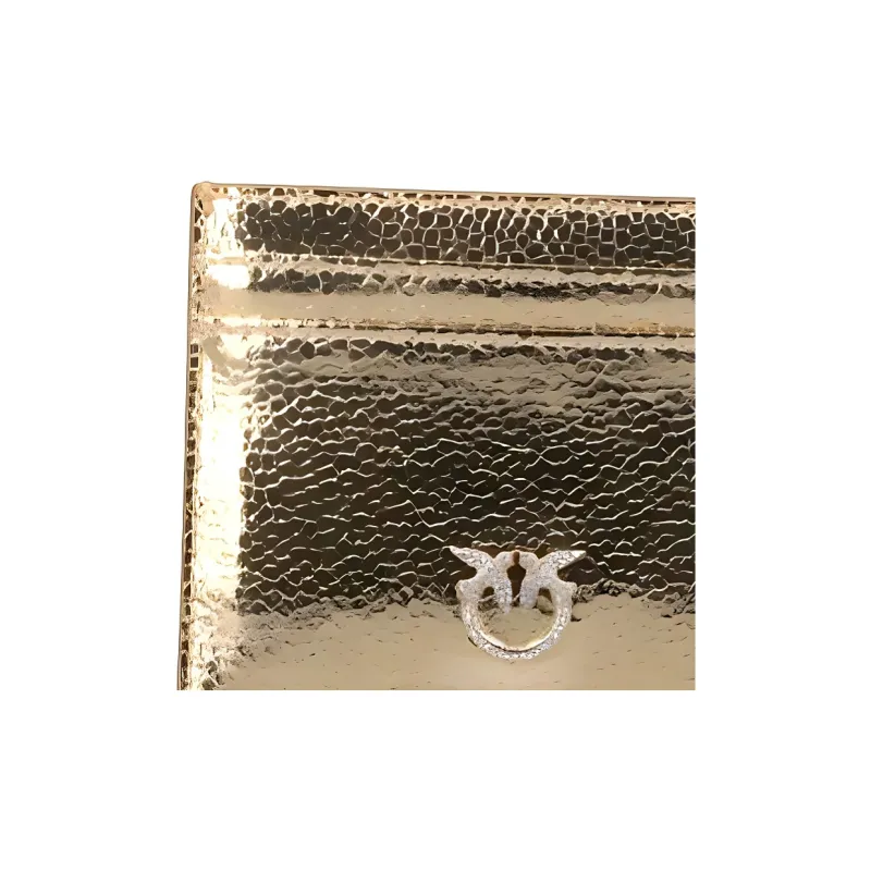 PINKO Leather Card Holder Women's Gold-4