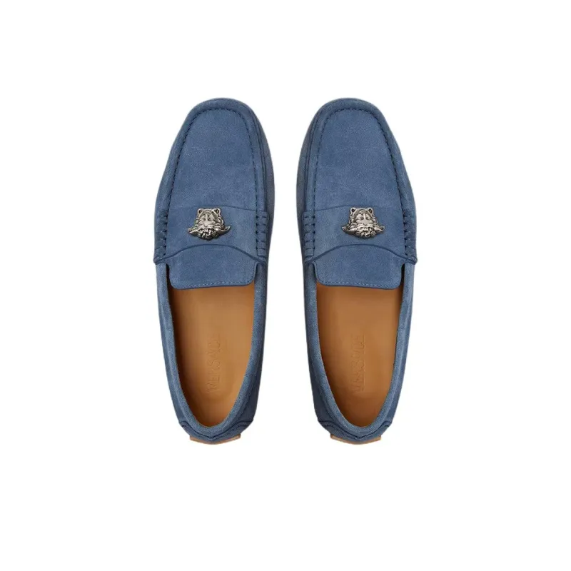 VERSACE La Medusa Loafers Men's Blue-2