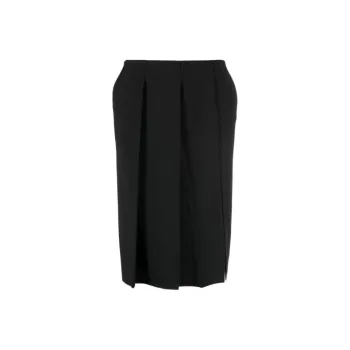 SportMax Pleated Virgin Wool Skirt
