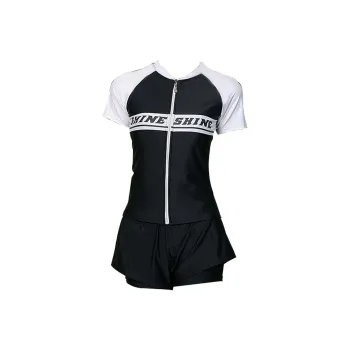 Hao Zhilang Two-Piece Swimsuits Women's Black White
