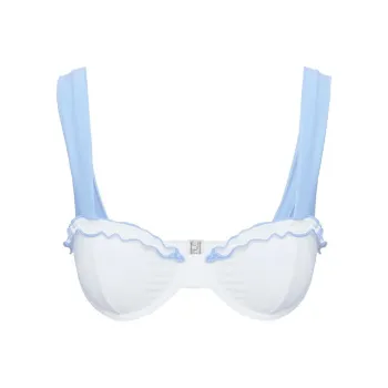 PRINCESS POLLY THIS SUMMER UNDERWIRE BIKINI TOP Bikini Women's Blue/White/Blue White