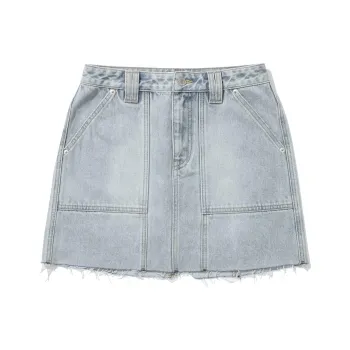 COVERNAT SS24 Denim Short Skirts Women's Light Blue