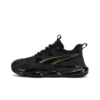 Dao Tu Sen Abrasion Resistant Low Top Casual Shoes Men's Black Gold