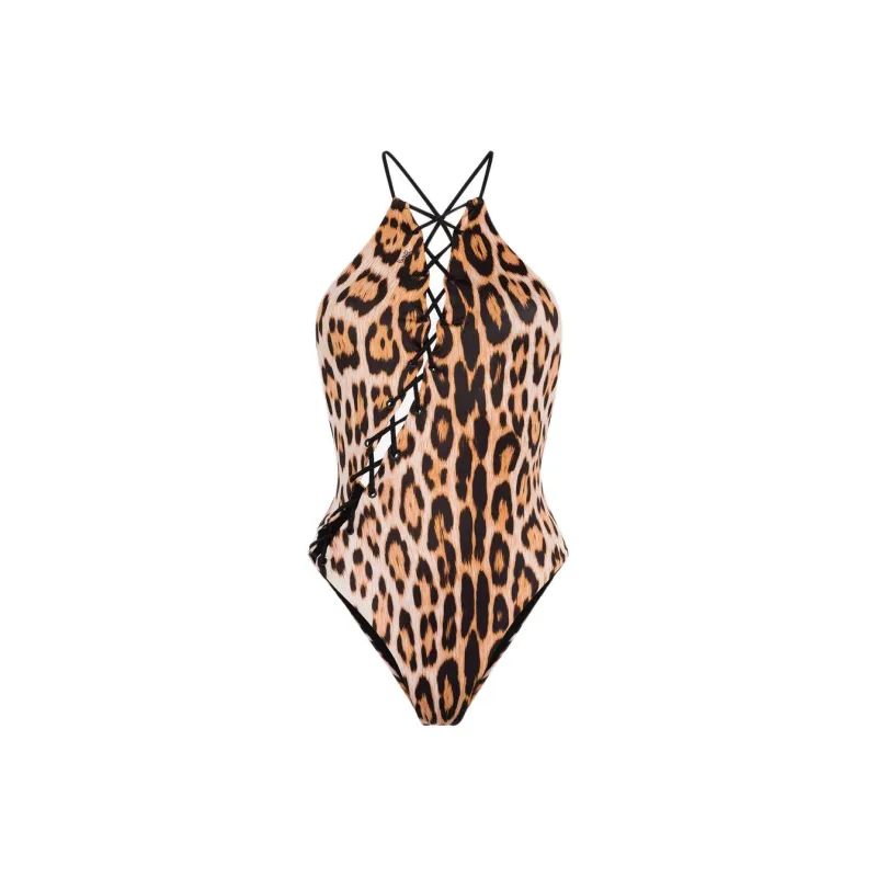 Roberto Cavalli SS24 One-piece Swimsuit Women's Brown-0