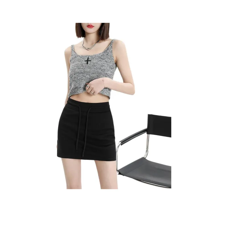 BENGEN Sweet And Spicy Drawstring Sports Casual Short Skirts Women's-11