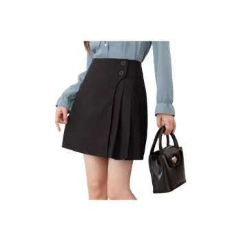 Tonlion Casual Short Skirts Women's Black