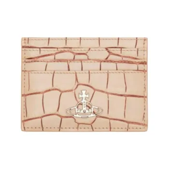 Vivienne Westwood Calfskin Card Holder Women's Pink