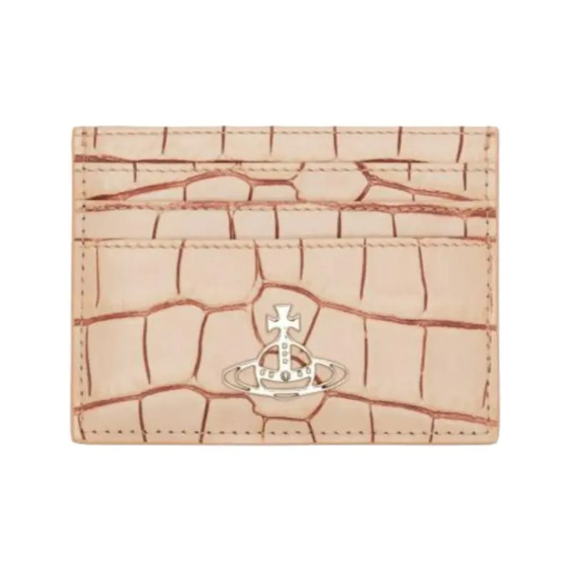 Vivienne Westwood Calfskin Card Holder Women's Pink-0