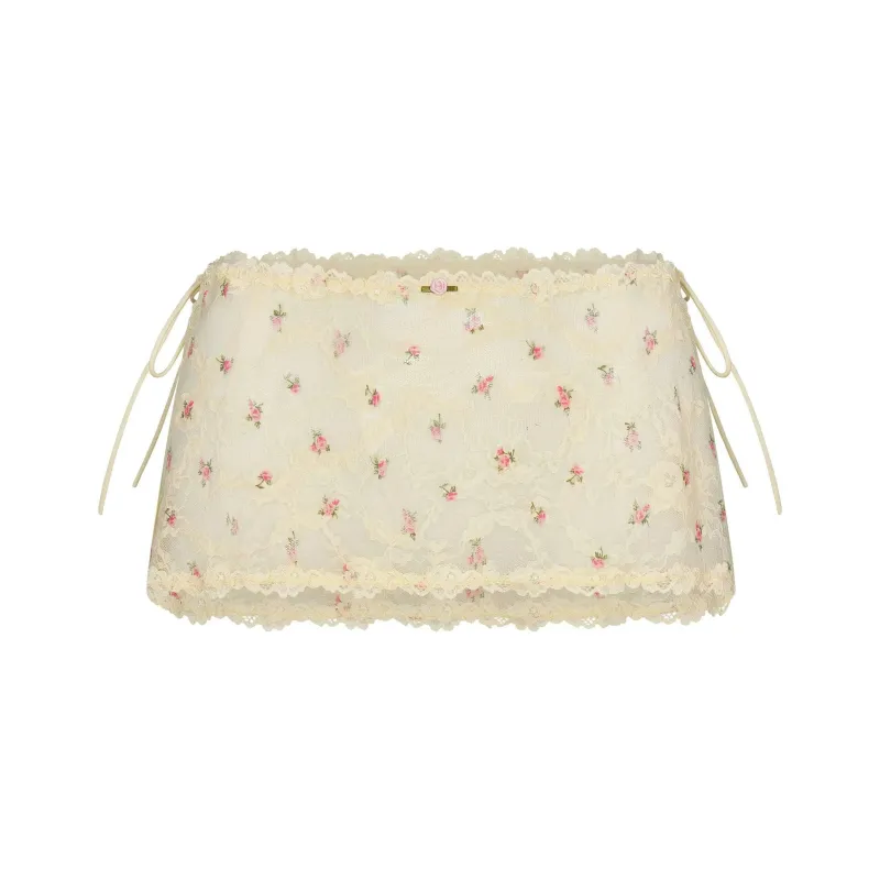 Skims Valentine's Day Collection Casual Short Skirts Women's BUTTER ROSEBUD PRINT/Butter Rose Bud Print-0