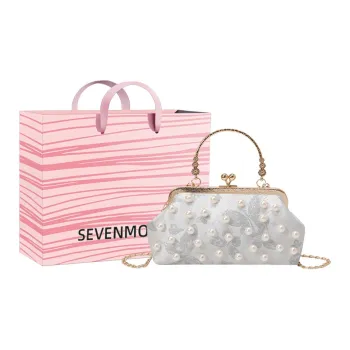 SEVENMOONS Fabric Handbag Women's Silver/Gold/Pink