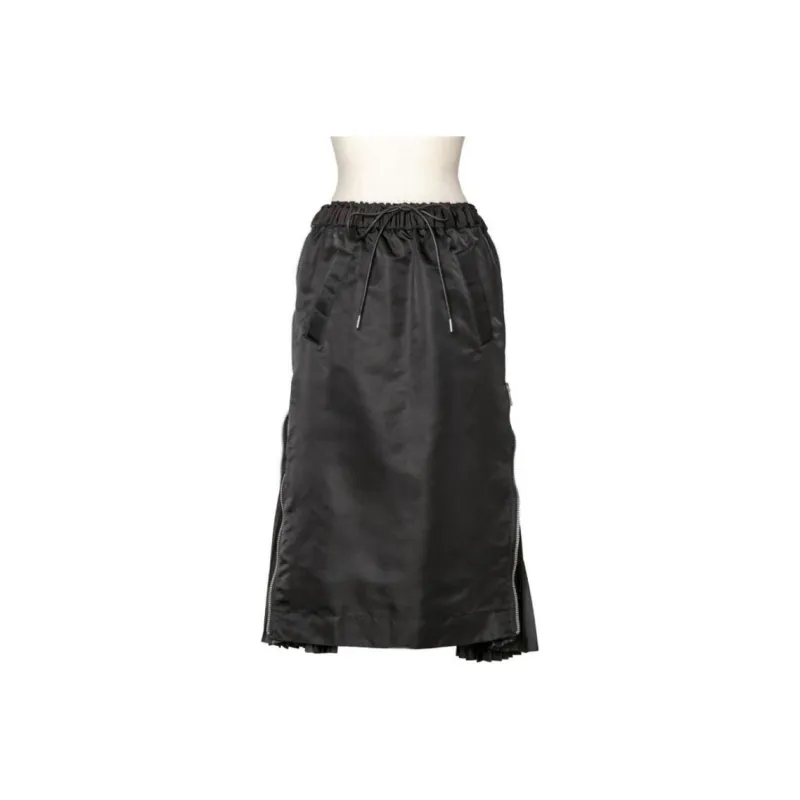 Sacai Elasticated Waist Drawstring Skirt-0