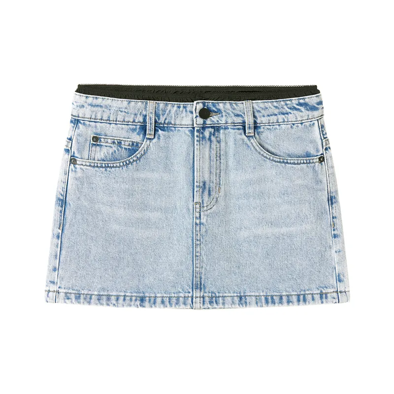 Miss Sixty Denim Short Skirts Women's Light Blue-0