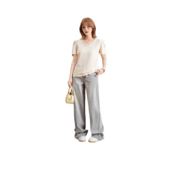 FAWENXIANGZI Puff Sleeve T Shirt Women's