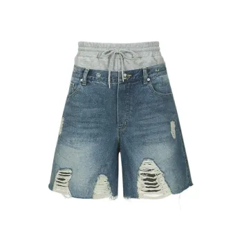 ANDERSSON BELL Denny Layered Distressed Shorts