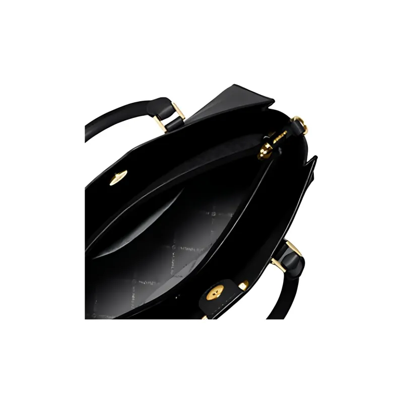 MICHAEL KORS Charlotte Saffiano Leather 2-in-1 Shoulder Bag Crossbody Bag Handbag Medium Size Women's Black-4