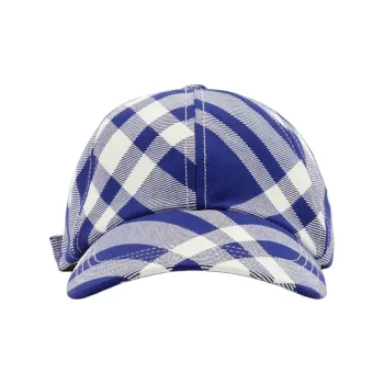 Burberry Plaid Checked Curved Peak Baseball Cap