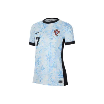 Nike Cristiano Ronaldo Portugal National Team Soccer Jerseys 2024 Away Cristiano Ronaldo 7 Size Women's Light Blue