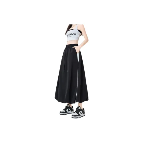 Flowers In Water Casual Long Skirt Women's