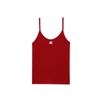 COURREGES Reedition Knit Tank Top 'Black'
