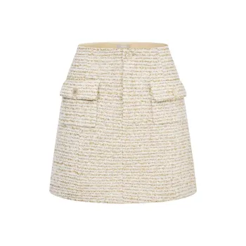 RARE Casual Short Skirts Women's White Gold