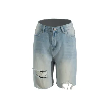 CPAURA Denim Shorts Women's Light Blue