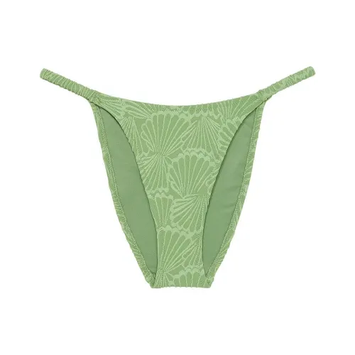 Victoria's Secret PINK SCRUNCHIE STRING BIKINI BOTTOM/Wild Grass Green Swimming Shorts Women's Wild Grass Green