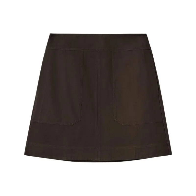 COS Casual Short Skirts Women's Dark Brown-0