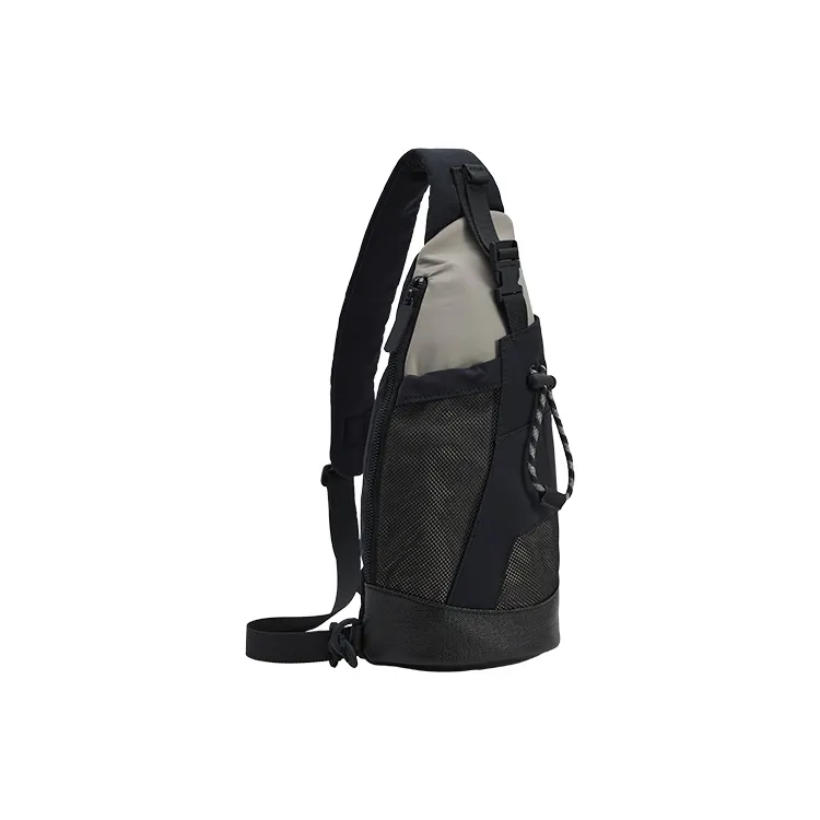 URBAN REVIVO Fabric Sling Bag Men's Black-2