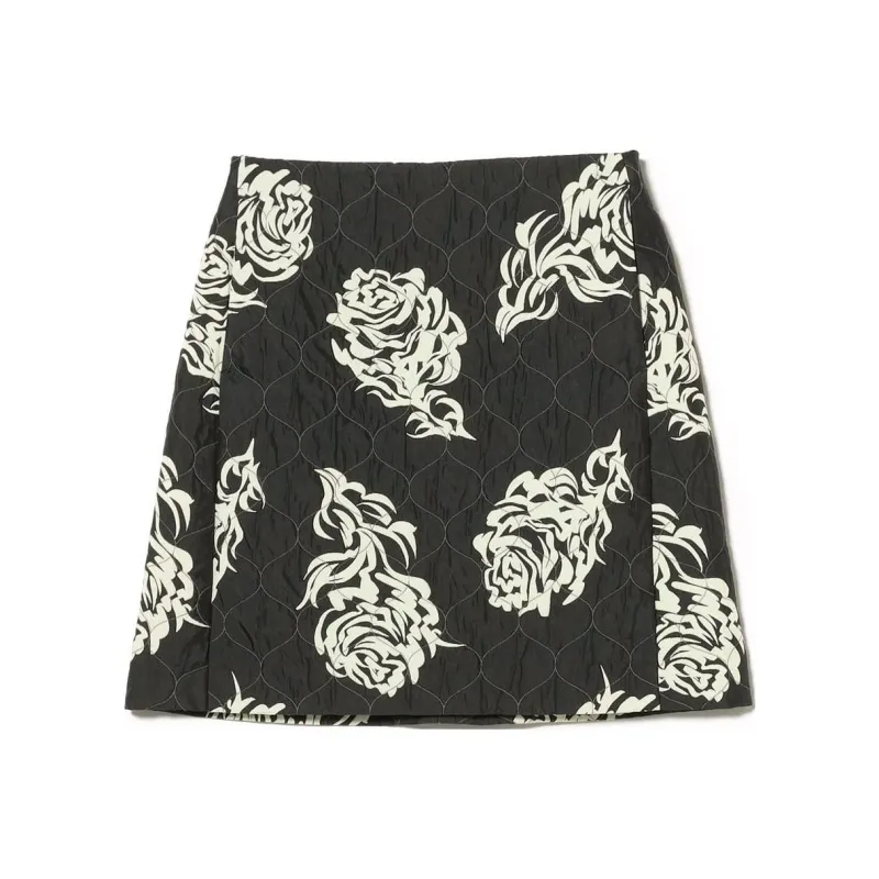 Beams Casual Short Skirts Women's Black White-0