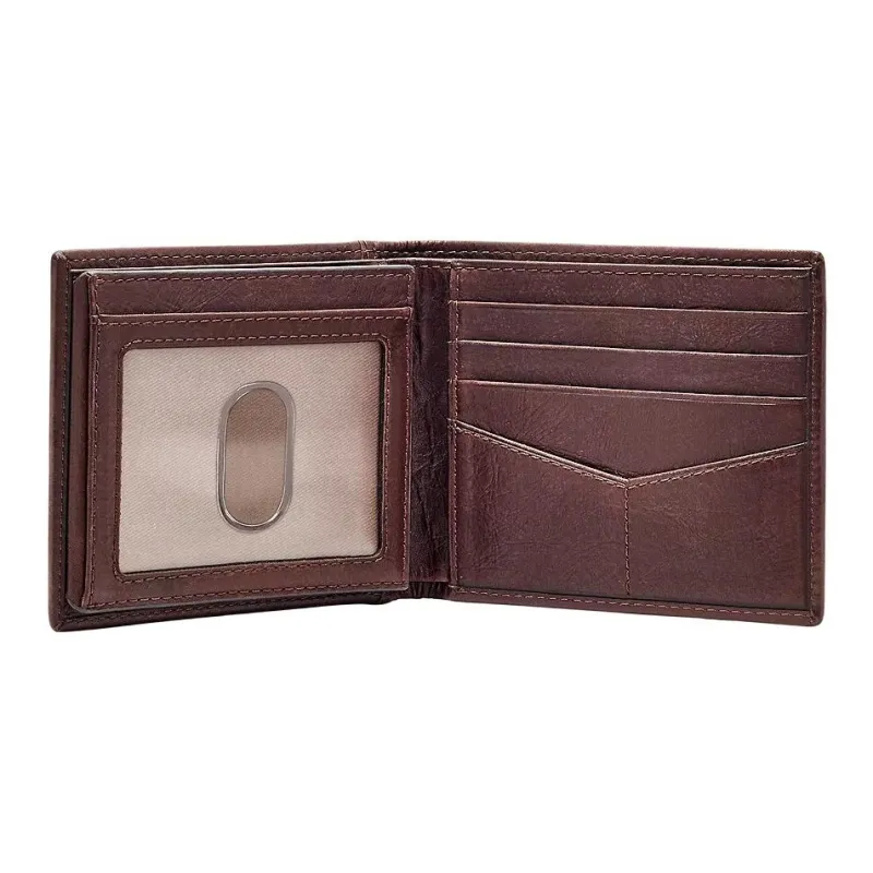FOSSIL Leather Wallet Men's Brown-2