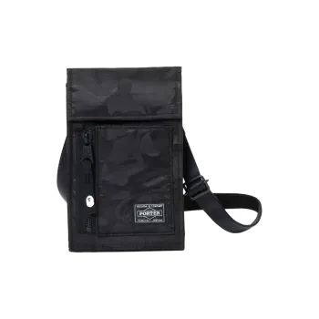 A BATHING APE PORTER Collaboration Polyester Shoulder Bag, Crossbody Bag Unisex Black