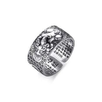 BMK S999 Fine Silver Rings Men's