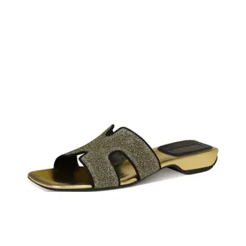 JESSICA SOPHIA Rubber Sole Sequins Odor Resistant Slide Slippers Women's