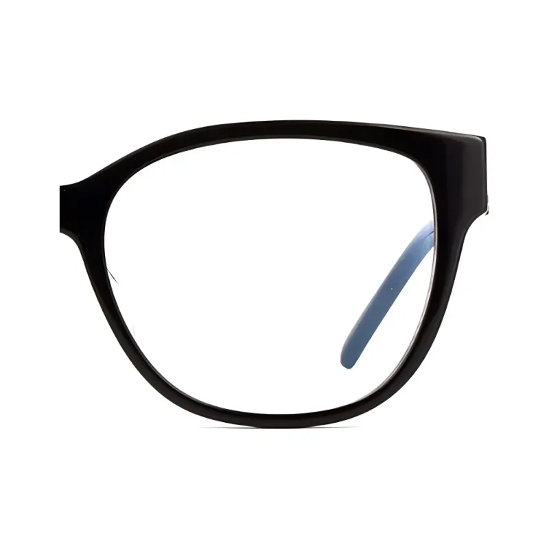 SAINT LAURENT Acetate Irregular Shape Eyeglass Frames Unisex Black-2