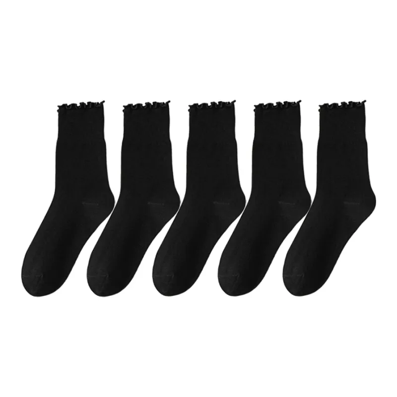 MIIOW Mid Calf Socks Women's 5 Pack-19