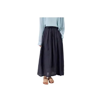 ZIMO Casual Long Skirt Women's Navy Blue