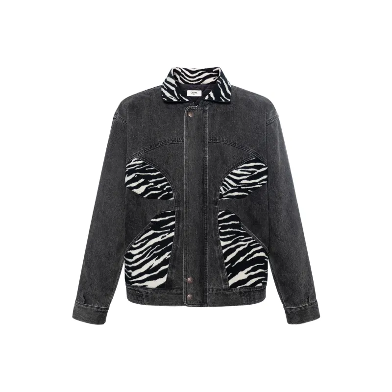 CELINE Denim Jackets Men Gray Black-0