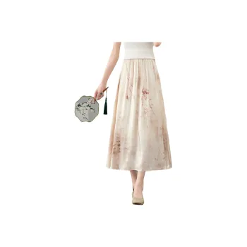 TOUCH Casual Long Skirts Women's Apricot