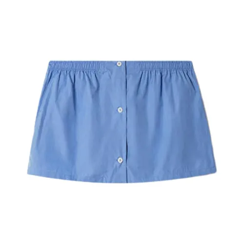 MIU MIU Casual Short Skirts Women's Sapphire Blue