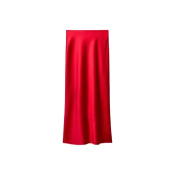 ZARA Casual Long Skirts Women's Red