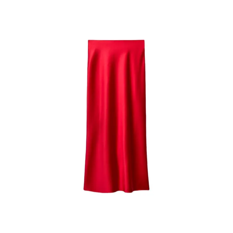 ZARA Casual Long Skirts Women's Red-0